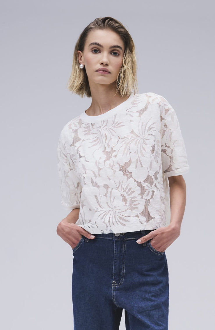 H2O-t-shirt in pizzo