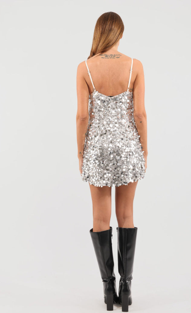 HAVEONE-abito con paillettes