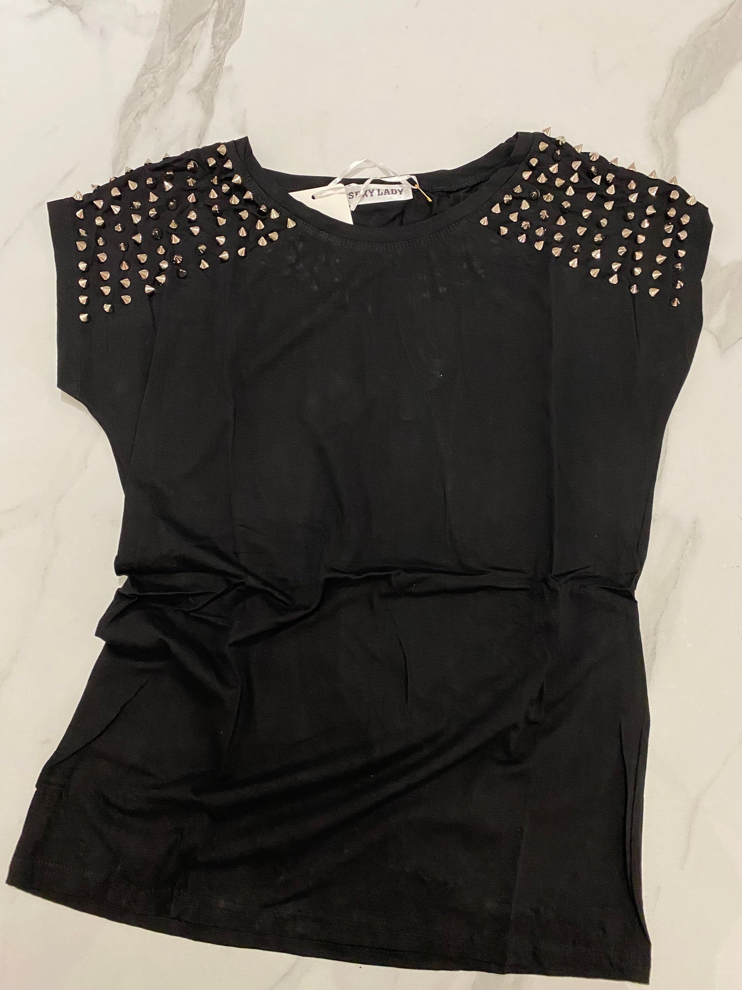 VOGUE-t-shirt con borchie
