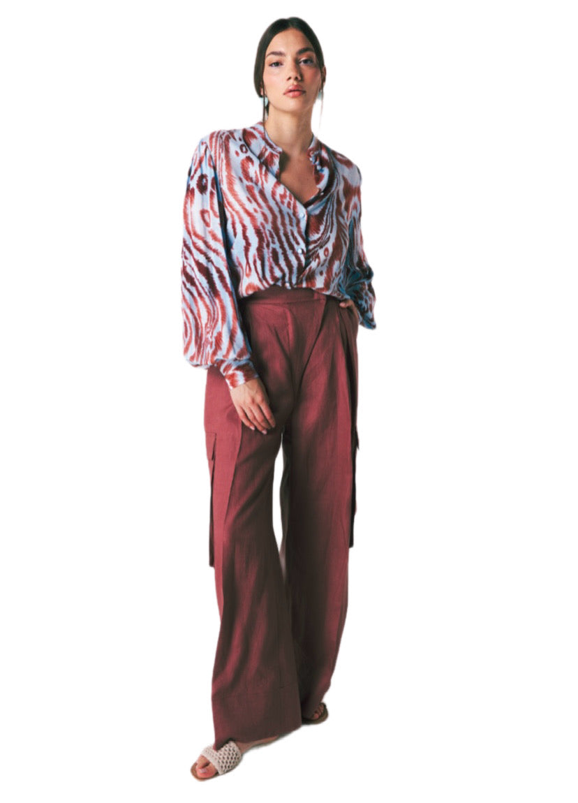 SILENCE LIMITED-camicia zebrata