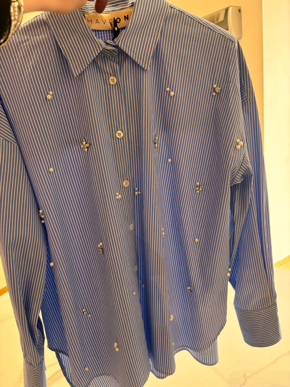 HAVEONE-camicione con strass