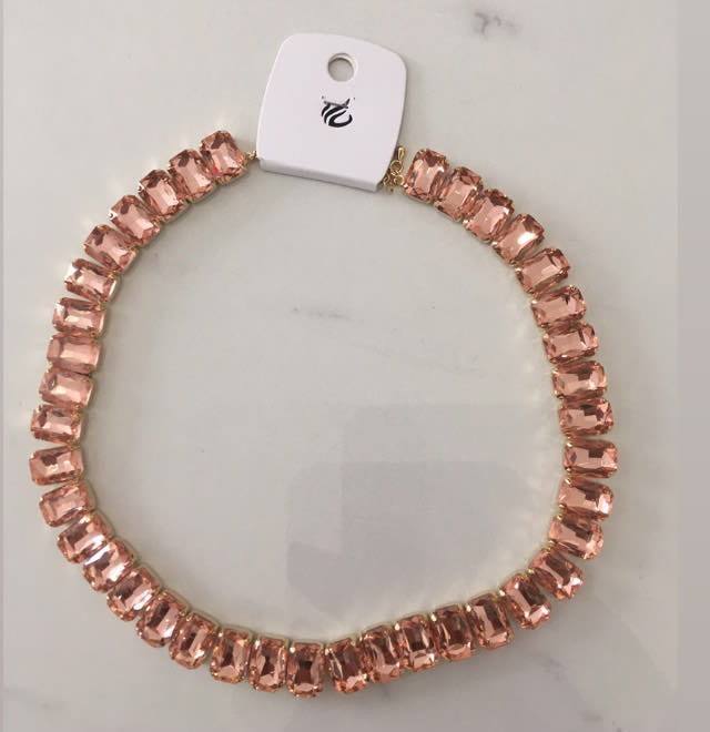 Collana pietre lilla base oro