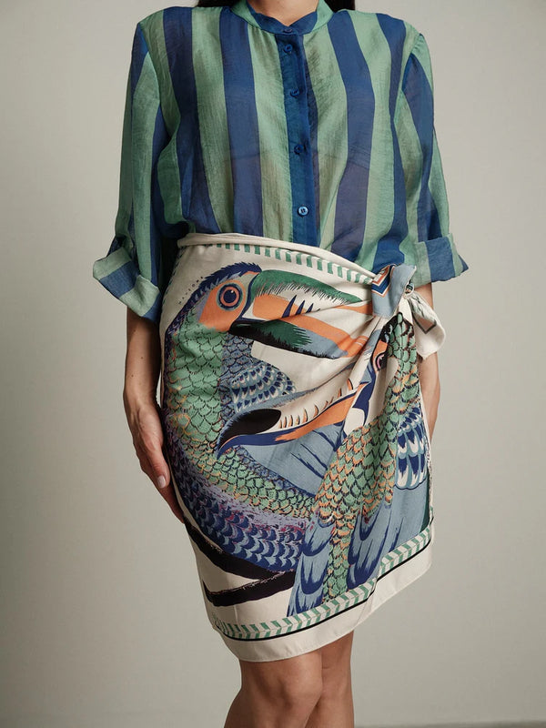 HAVEONE-camicia a righe blu