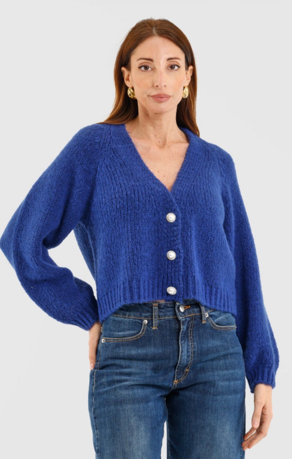 HAVEONE-cardigan con bottoni gioiello
