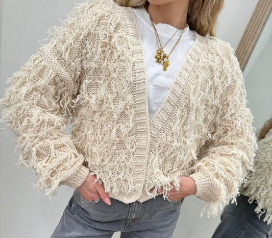 HAVEONE-cardigan frange