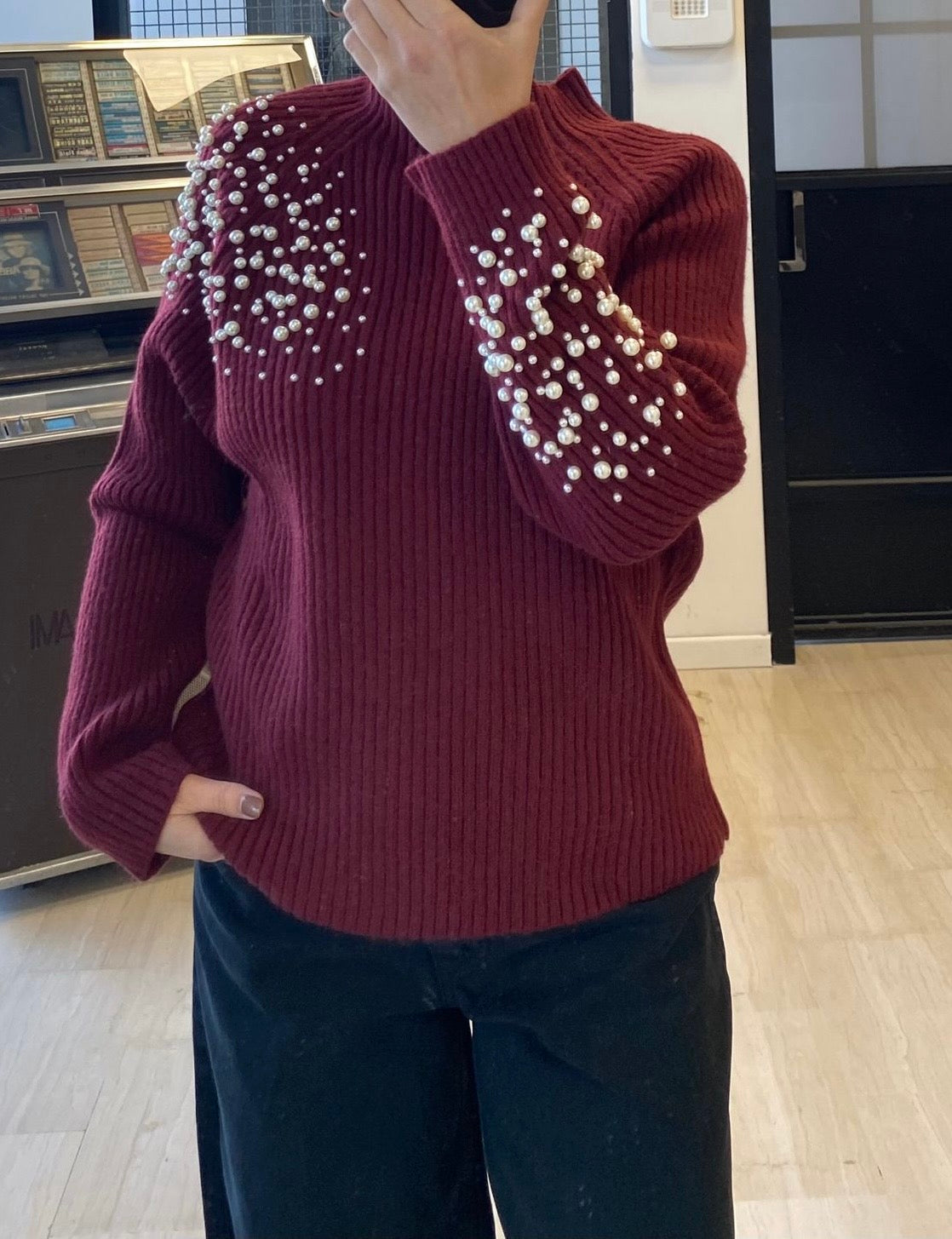 HAVEONE-Pull con perle