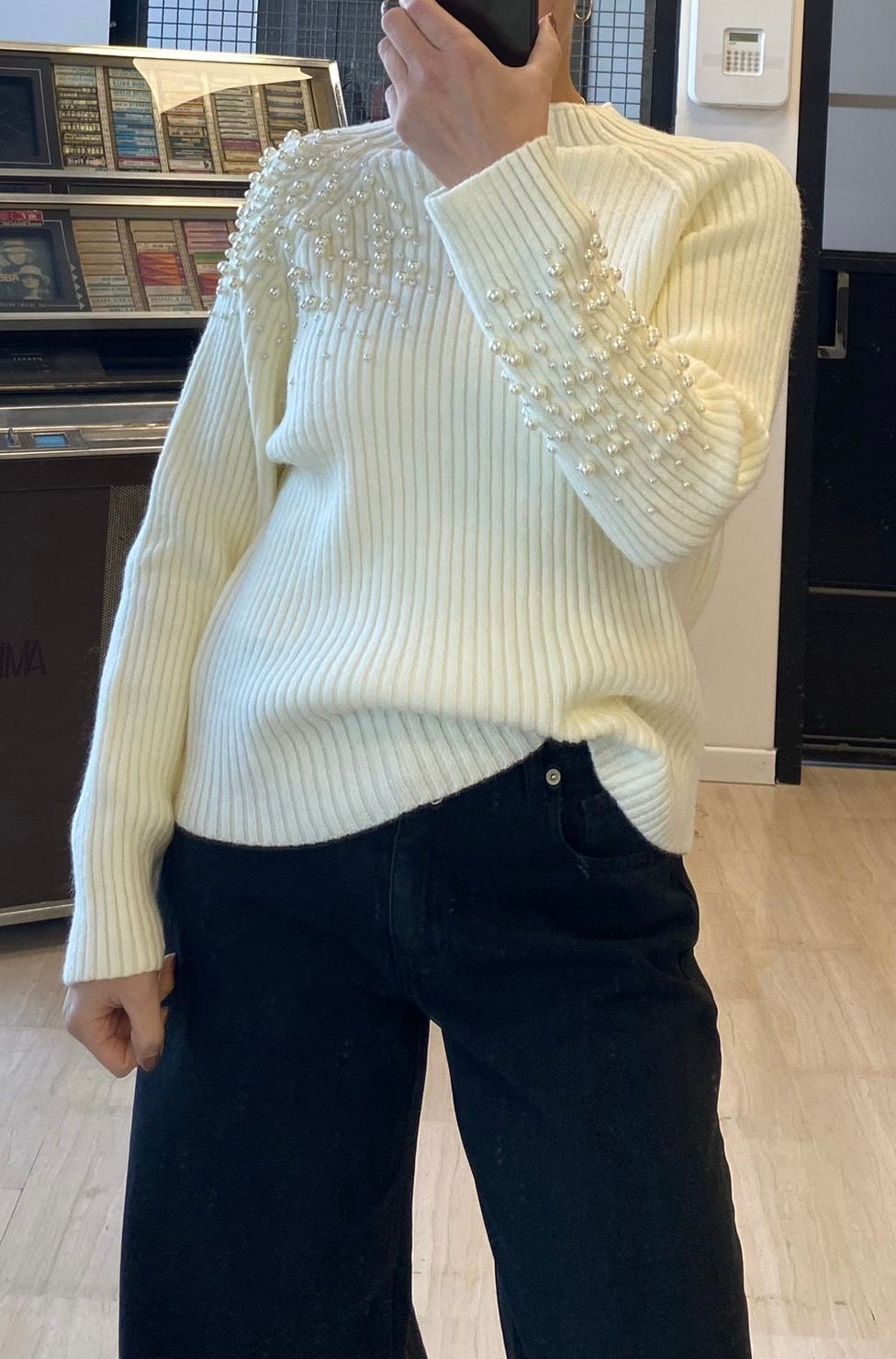 HAVEONE-Pull con perle