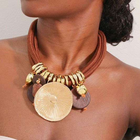 VOGUE-collana placca oro