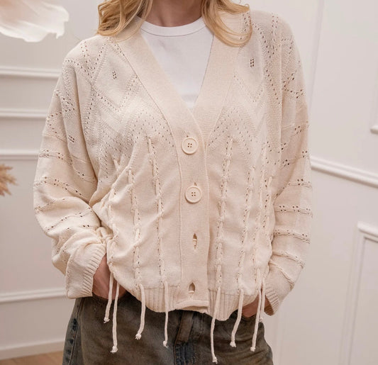 HAVEONE-cardigan ricamato