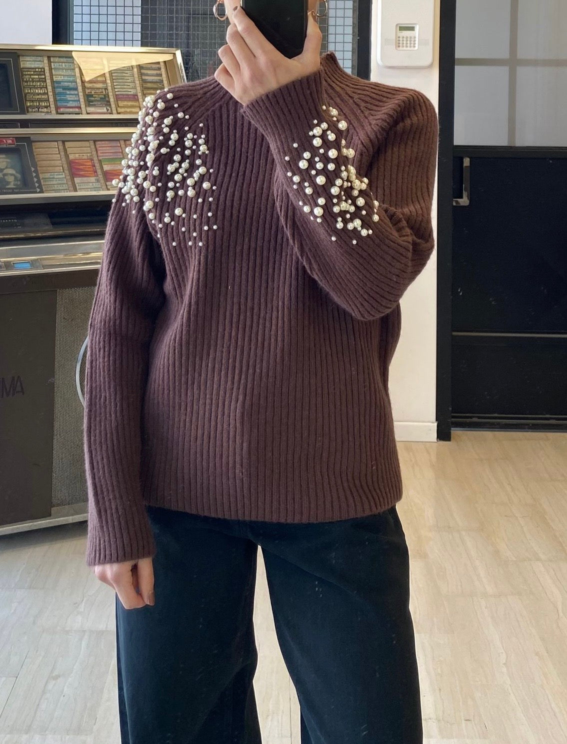 HAVEONE-Pull con perle