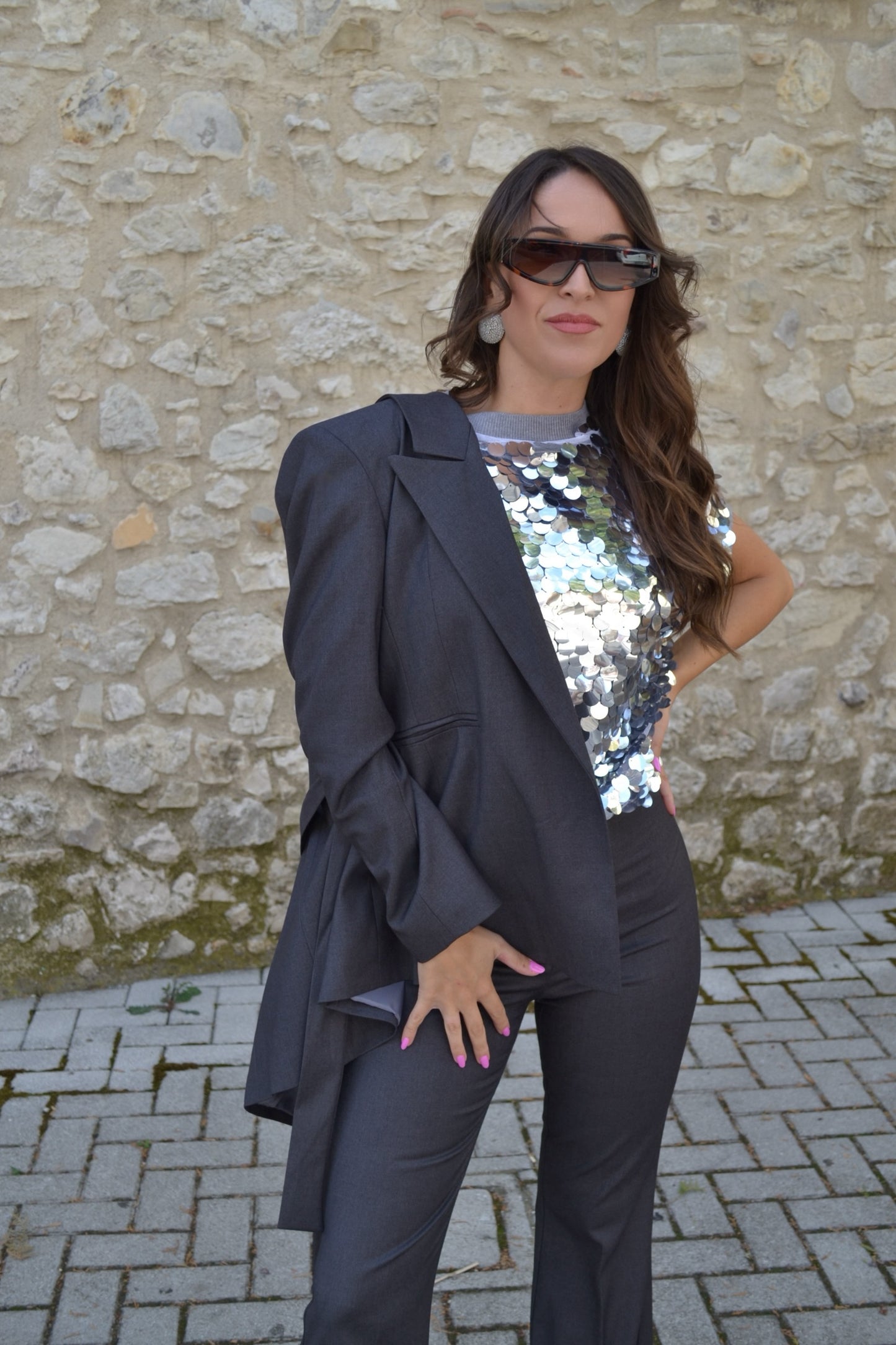 HAVEONE-pantalone a trombetta