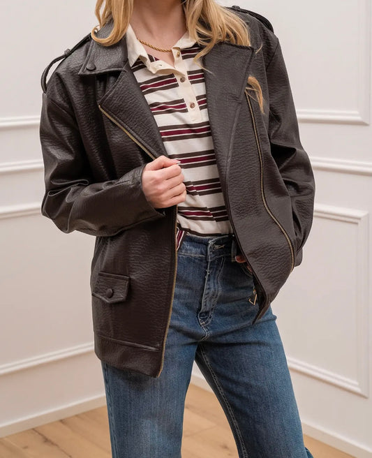 HAVEONE-chiodo in ecopelle