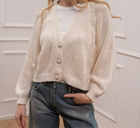 HAVEONE-cardigan con bottoni gioiello