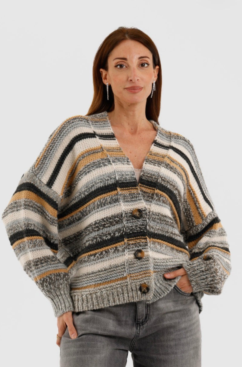 HAVEONE-cardigan rigato