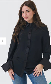 SILENCE LIMITED-camicia con profili in raso