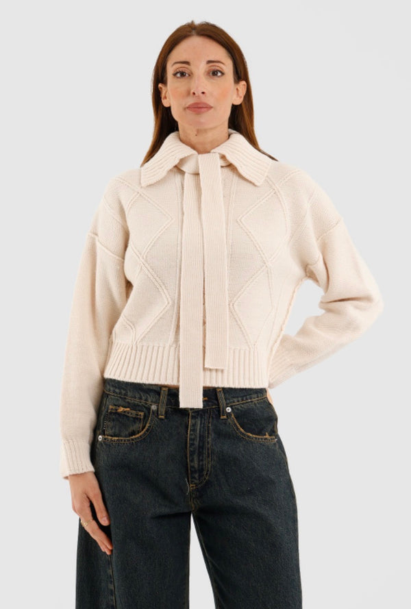 HAVEONE-pull con cravattino