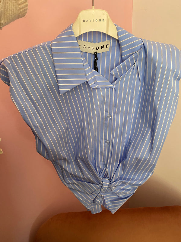 HAVEONE-camicia con nodo a righe