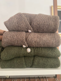 HAVEONE-cardigan con bottoni gioiello