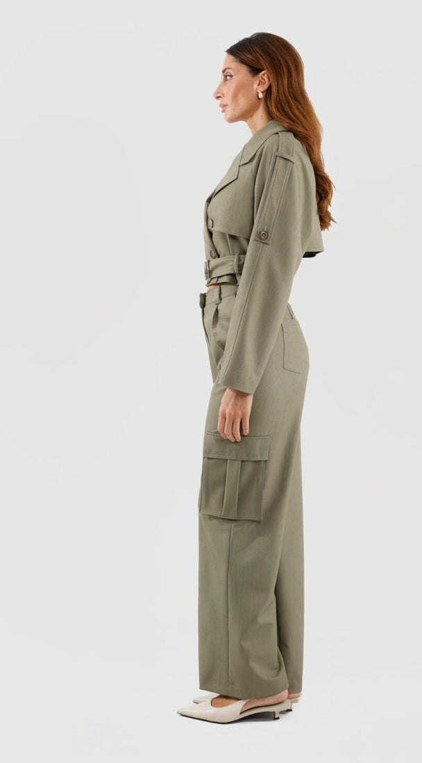 HAVEONE-giacca corta a trench