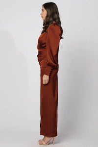 SILENCE LIMITED-V-neck dress with shoulder straps
