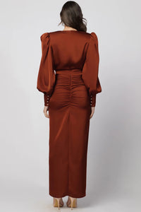 SILENCE LIMITED-V-neck dress with shoulder straps