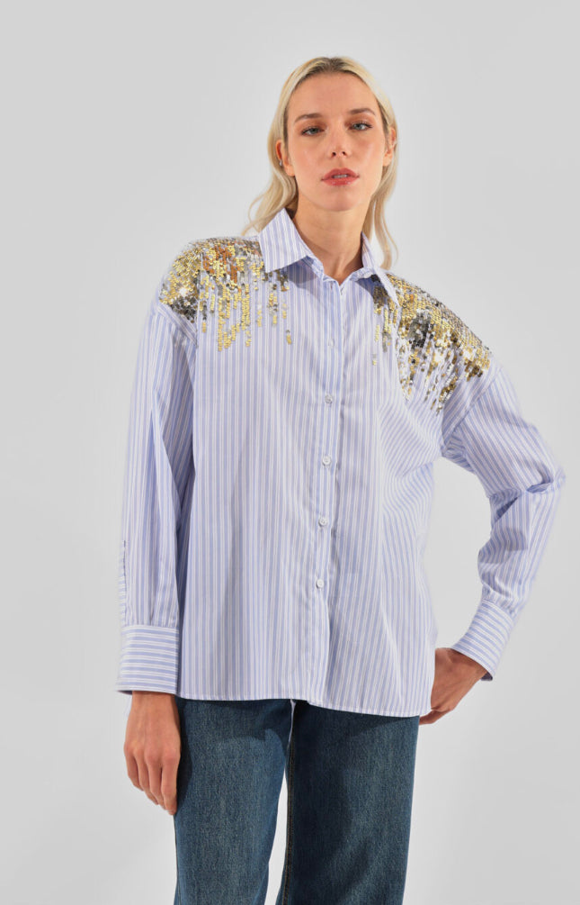 HAVEONE-camicia con paillettes