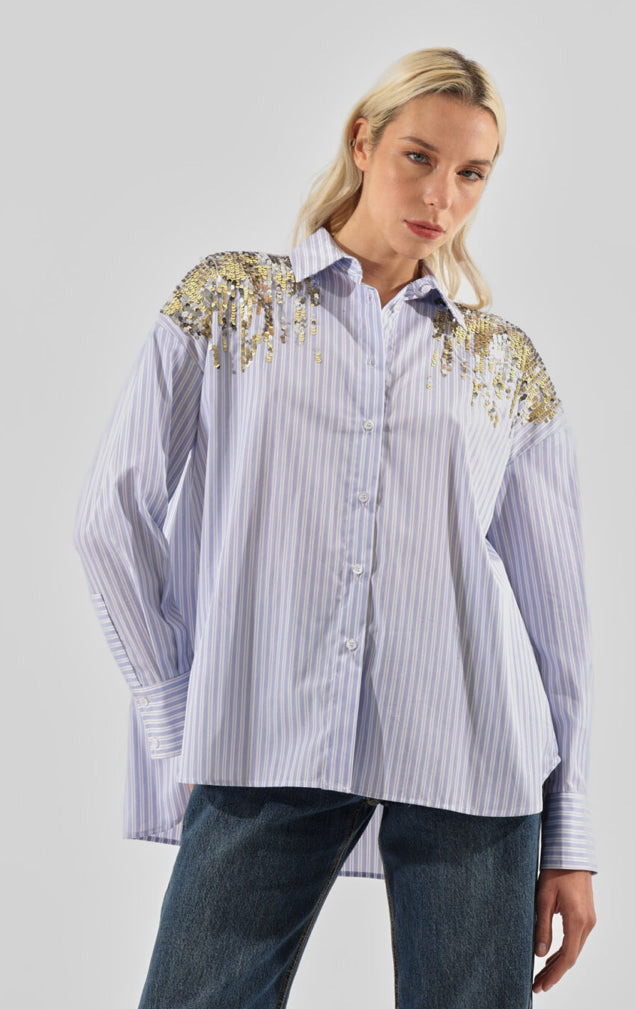 HAVEONE-camicia con paillettes