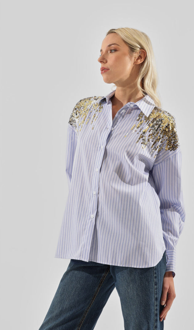 HAVEONE-camicia con paillettes