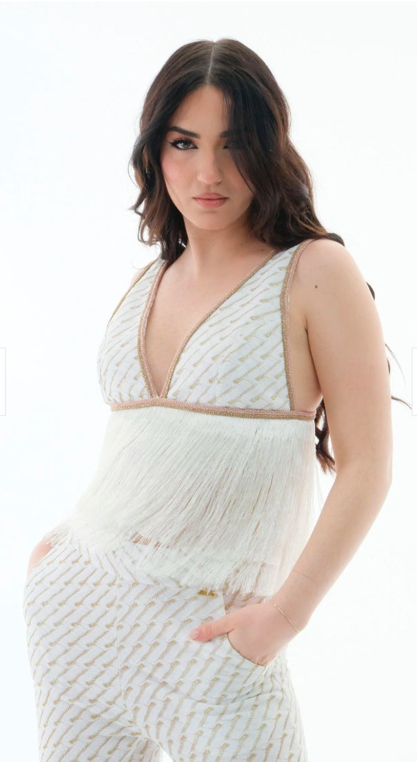 PHO FIRENZE-top con frange