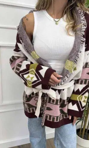HAVEONE-cardigan etnico