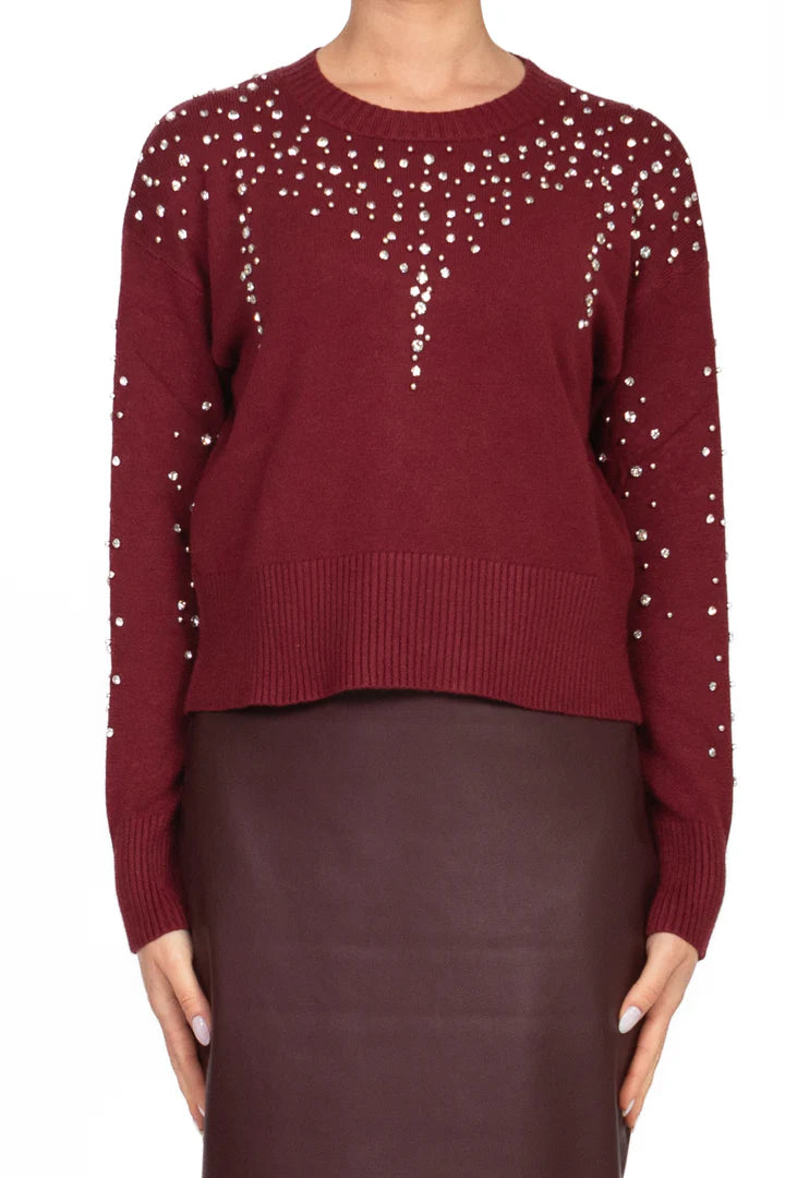 HAVEONE-Pull con strass