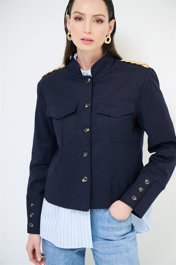 KIKISIX-giacca con dettagli