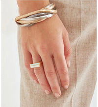 RING ENAMELLED SQUARE WHITE GOLD ACC. INOS.